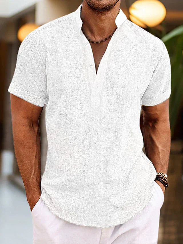 Herren Poloshirt mit V-Ausschnitt – Hochwertig & Bequem – Kurzarm Shirt für Freizeit & Alltag – Größe M–XXL