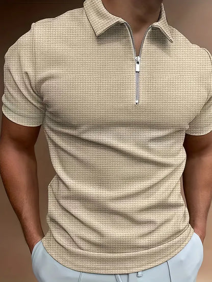 Herren Polohemd mit Reißverschluss – Modern, Bequem & Atmungsaktiv – Sommer Polo-Shirt für Freizeit & Alltag – Größe S–XXL