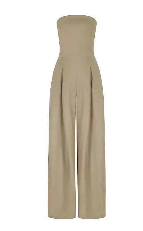 Schulterfreier Jumpsuit - Schwarz - Damen - Elegant - Größe M