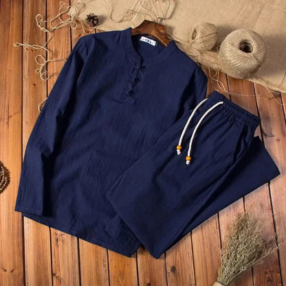 Herren Sommer Set aus Leinen – 2-teilig: Leinenhemd & Leinenhose – Leicht, Atmungsaktiv & Elegant – Größe S–XXL