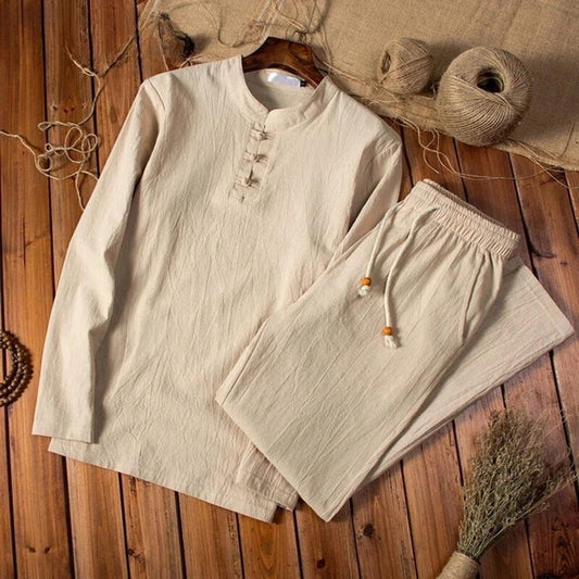 Herren Sommer Set aus Leinen – 2-teilig: Leinenhemd & Leinenhose – Leicht, Atmungsaktiv & Elegant – Größe S–XXL
