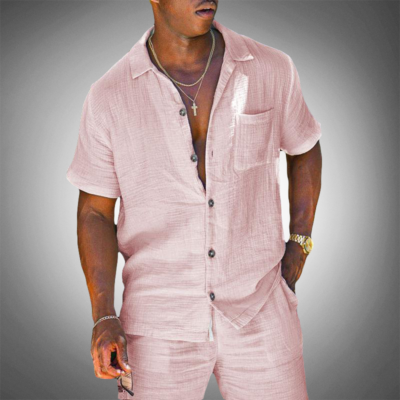 Zweiteiliges Herren Leinen-Set – Hemd & Hose – Elegant, Luftig & Bequem – Ideal für Sommer, Urlaub & Freizeit – Größe S–XXL