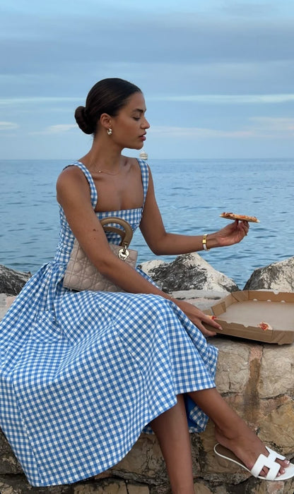 Ärmelloses Damen Sommerkleid – Leichtes Midi-Sundress für Alltag & Urlaub – Größe S–L – Luftig & Bequem