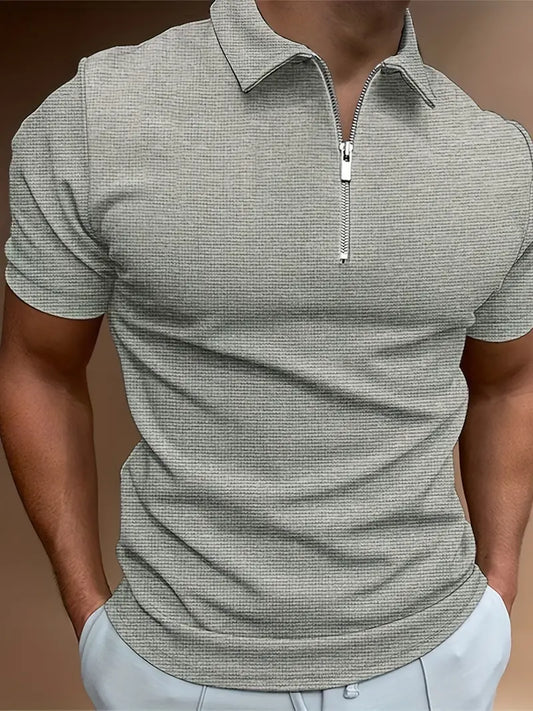 Herren Polohemd mit Reißverschluss – Modern, Bequem & Atmungsaktiv – Sommer Polo-Shirt für Freizeit & Alltag – Größe S–XXL