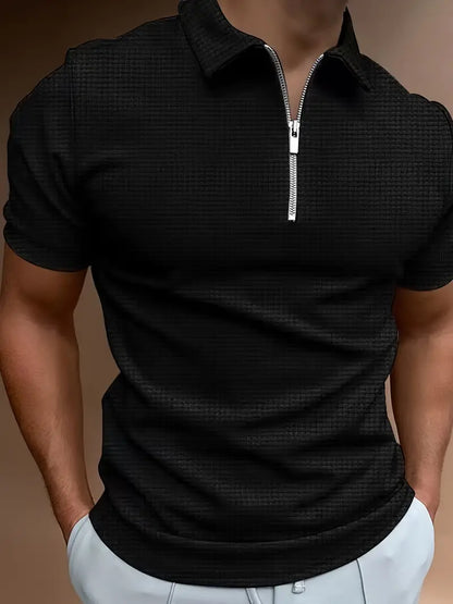 Herren Polohemd mit Reißverschluss – Modern, Bequem & Atmungsaktiv – Sommer Polo-Shirt für Freizeit & Alltag – Größe S–XXL