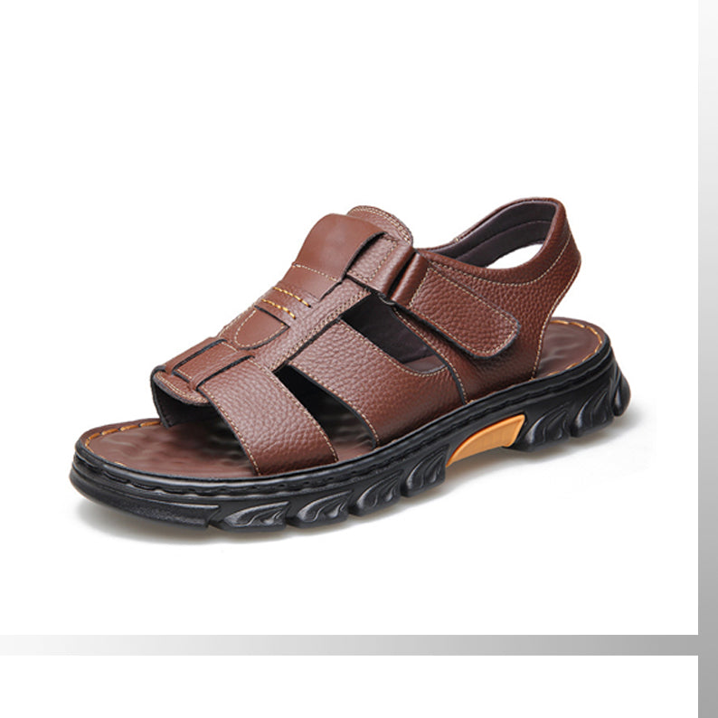 Hochwertige Herren Ledersandalen – Ergonomisch, Bequem, Robust & Alltagstauglich – Sommer-Sandalen aus Echtleder – Größe 40–48