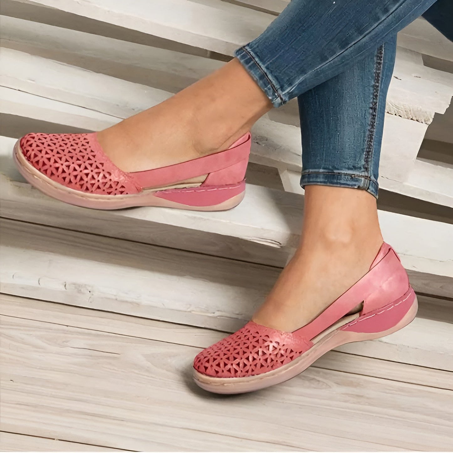 Bequeme orthopädische Damenschuhe – Alltagsschuhe mit Fußbett & Dämpfung – Leicht, Rutschfest, Größen 36–42