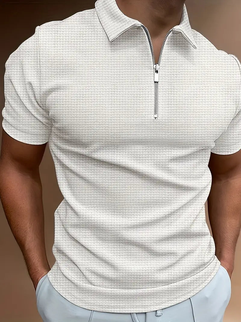 Herren Polohemd mit Reißverschluss – Modern, Bequem & Atmungsaktiv – Sommer Polo-Shirt für Freizeit & Alltag – Größe S–XXL
