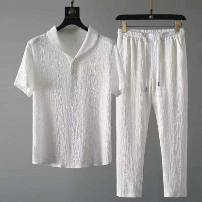 Leichtes Herren Sommer-Set – Zweiteilig, Atmungsaktiv & Bequem – Ideal für Freizeit, Urlaub & Alltag – Größe S–XXL