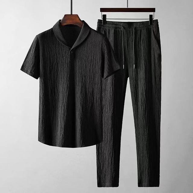 Leichtes Herren Sommer-Set – Zweiteilig, Atmungsaktiv & Bequem – Ideal für Freizeit, Urlaub & Alltag – Größe S–XXL