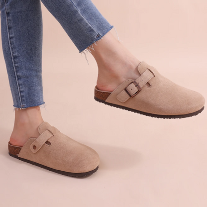 Orthopädische Pantoffeln Damen & Herren – Weich, Stützend, Rutschfest – Größe 36–46 – Grau/Beige