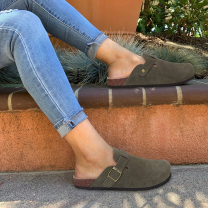 Orthopädische Pantoffeln Damen & Herren – Weich, Stützend, Rutschfest – Größe 36–46 – Grau/Beige