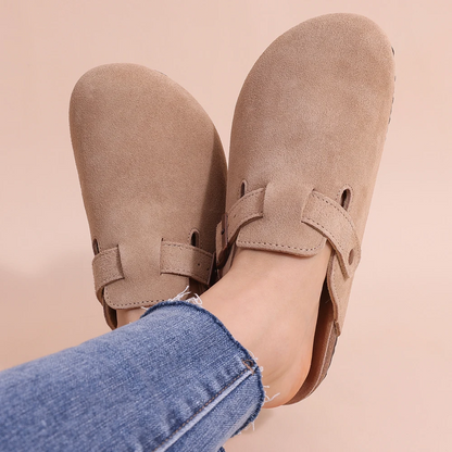 Orthopädische Pantoffeln Damen & Herren – Weich, Stützend, Rutschfest – Größe 36–46 – Grau/Beige