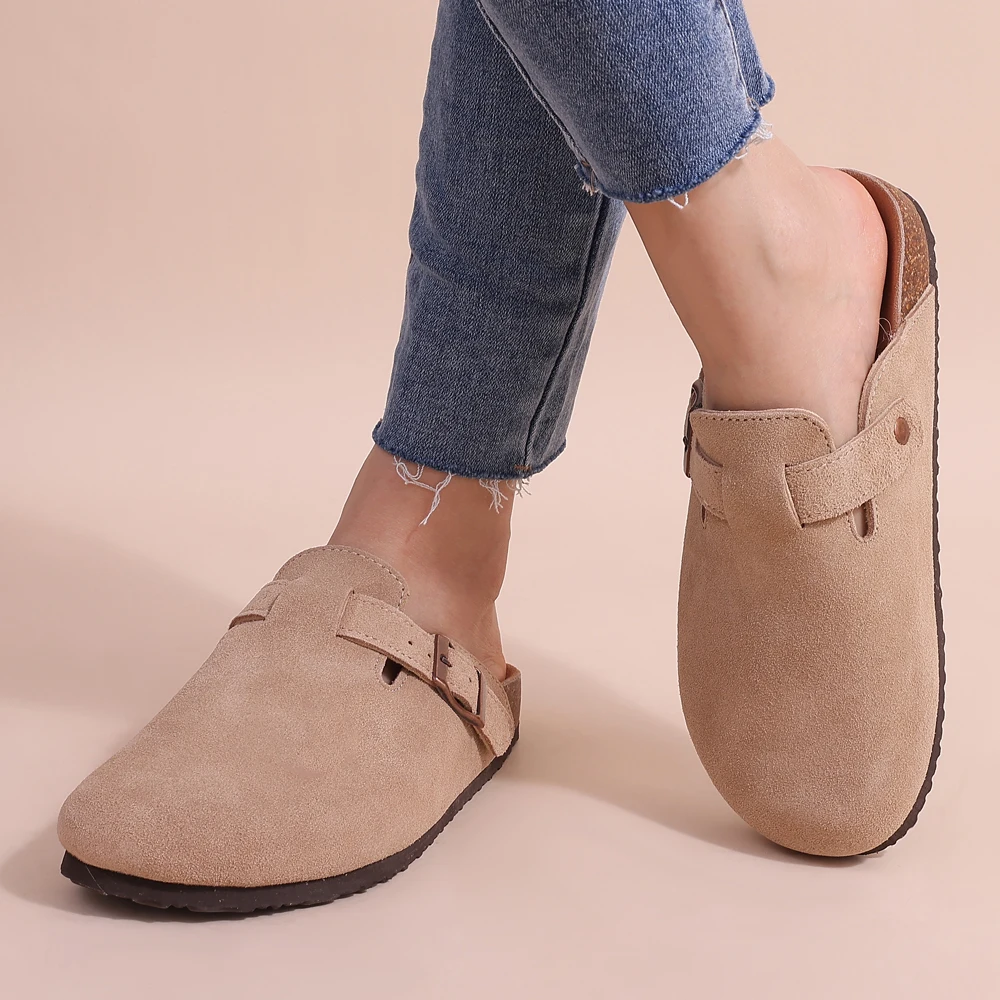 Orthopädische Pantoffeln Damen & Herren – Weich, Stützend, Rutschfest – Größe 36–46 – Grau/Beige