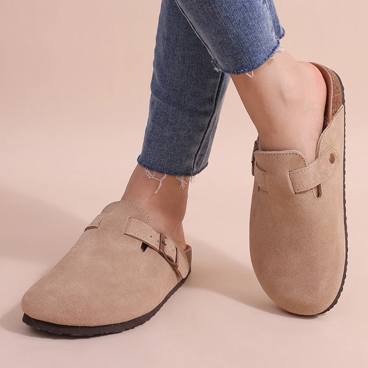 Orthopädische Pantoffeln Damen & Herren – Weich, Stützend, Rutschfest – Größe 36–46 – Grau/Beige