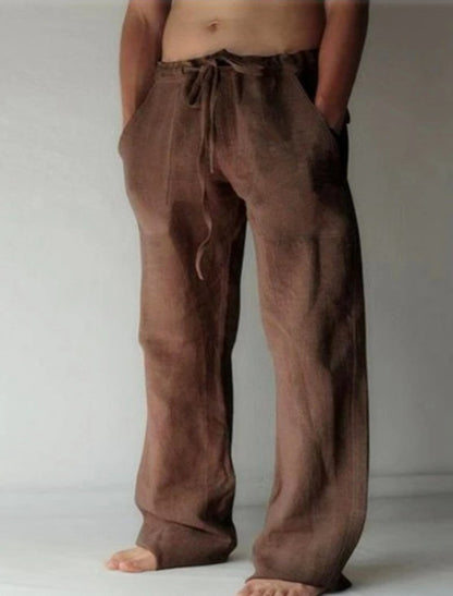 Lässige Herren Leinenhose – Leicht, Atmungsaktiv & Bequem – Sommerhose für Freizeit & Urlaub – Größe S–XXL