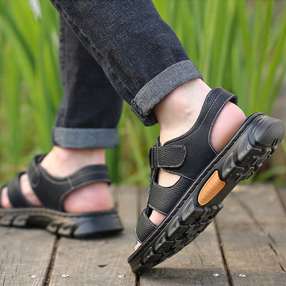 Hochwertige Herren Ledersandalen – Ergonomisch, Bequem, Robust & Alltagstauglich – Sommer-Sandalen aus Echtleder – Größe 40–48
