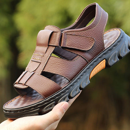 Hochwertige Herren Ledersandalen – Ergonomisch, Bequem, Robust & Alltagstauglich – Sommer-Sandalen aus Echtleder – Größe 40–48