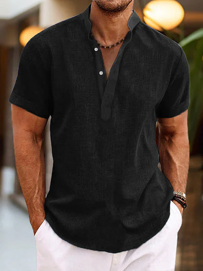 Herren Poloshirt mit V-Ausschnitt – Hochwertig & Bequem – Kurzarm Shirt für Freizeit & Alltag – Größe M–XXL