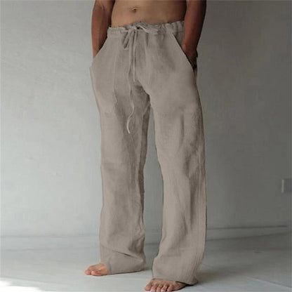 Lässige Herren Leinenhose – Leicht, Atmungsaktiv & Bequem – Sommerhose für Freizeit & Urlaub – Größe S–XXL