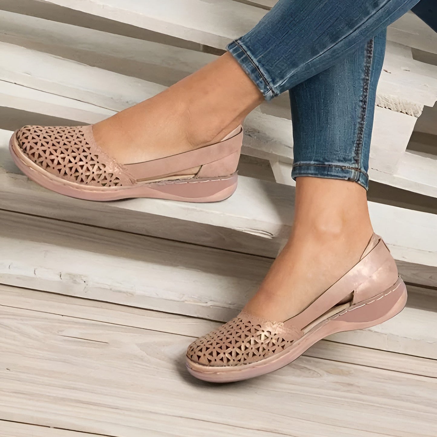 Bequeme orthopädische Damenschuhe – Alltagsschuhe mit Fußbett & Dämpfung – Leicht, Rutschfest, Größen 36–42