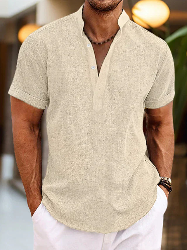 Herren Poloshirt mit V-Ausschnitt – Hochwertig & Bequem – Kurzarm Shirt für Freizeit & Alltag – Größe M–XXL