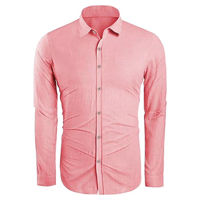 Leichtes Herren Leinenhemd – Baumwoll-Leinen-Mix, Lässig & Atmungsaktiv – Ideal für Sommer, Urlaub & Freizeit – Größe S–XXL