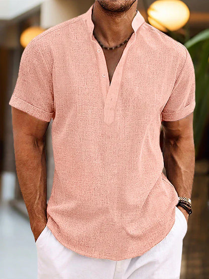 Herren Poloshirt mit V-Ausschnitt – Hochwertig & Bequem – Kurzarm Shirt für Freizeit & Alltag – Größe M–XXL