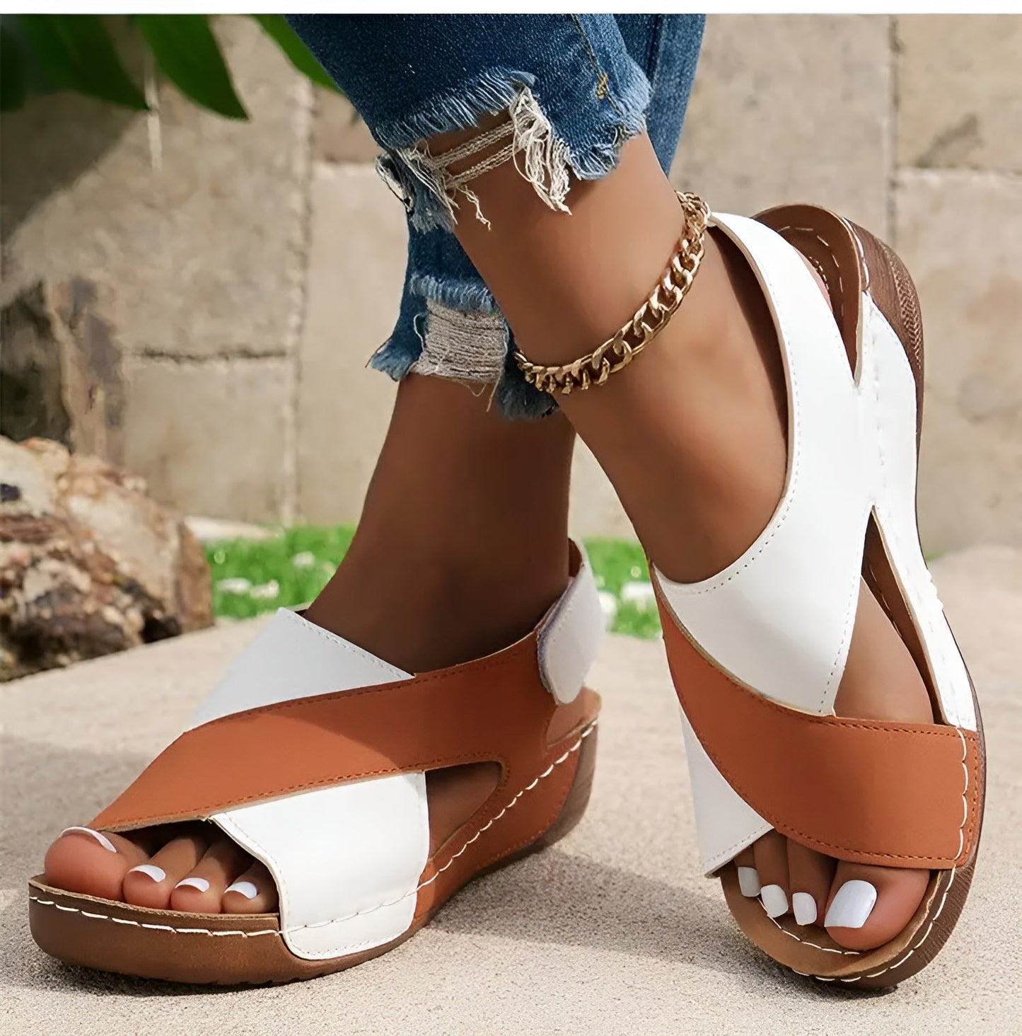 Orthopädische Damen-Sandalen – Bequeme Sommerschuhe mit Fußbett & Dämpfung – Stilvoll, rutschfest, atmungsaktiv – Größen 36–43