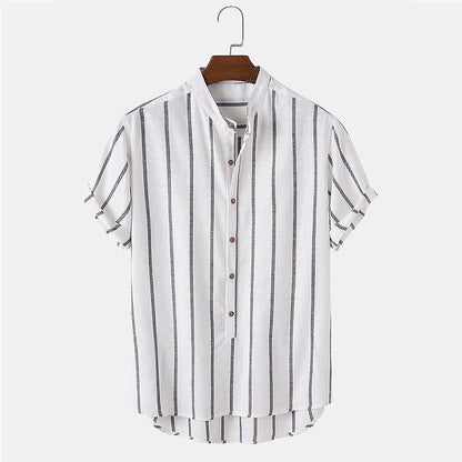 Gestreiftes Herren Kurzarmhemd & Shorts Set – Zweiteilig, Leicht & Stylisch – Sommerlook für Freizeit & Urlaub – Größe S–XXL