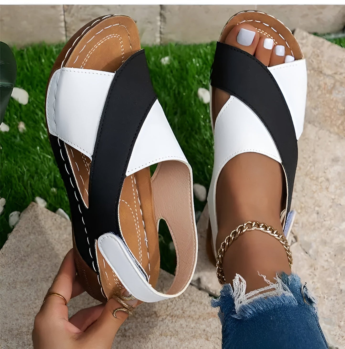 Orthopädische Damen-Sandalen – Bequeme Sommerschuhe mit Fußbett & Dämpfung – Stilvoll, rutschfest, atmungsaktiv – Größen 36–43