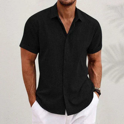 Sommer Hemd für Herren – Button-up Design, Leichter Stoff, Kurzarm – Größe S–XXL – Perfekt für Sommer, Freizeit & Urlaub