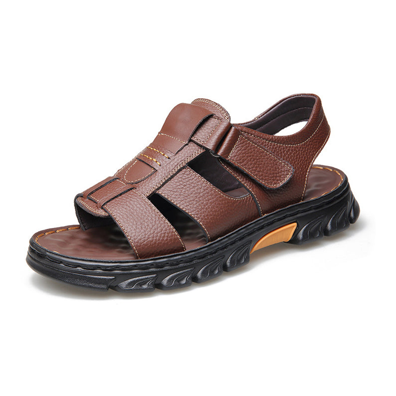 Hochwertige Herren Ledersandalen – Ergonomisch, Bequem, Robust & Alltagstauglich – Sommer-Sandalen aus Echtleder – Größe 40–48